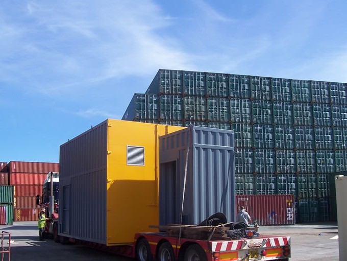 Containers for sale in the yard