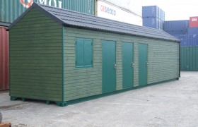 Allotment shipping container changing rooms