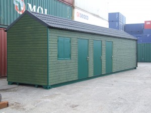 Allotment shipping container changing rooms