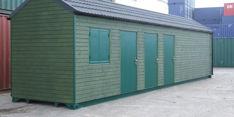 Allotment shipping container changing rooms